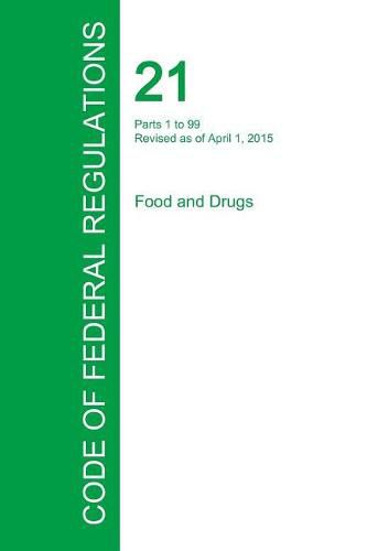 Cover image for Code of Federal Regulations Title 21, Volume 1, April 1, 2015