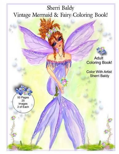 Cover image for Sherri Baldy Vintage Mermaid and Fairy Coloring Book