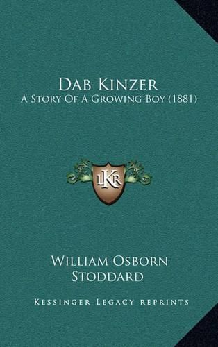 Cover image for Dab Kinzer: A Story of a Growing Boy (1881)