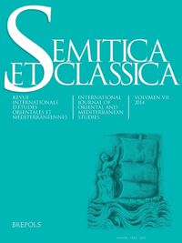 Cover image for Semitica Et Classica, Vol. 7