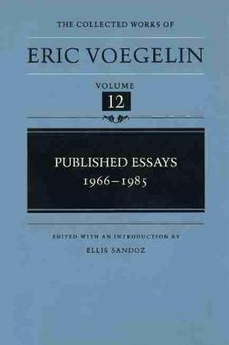 Cover image for Published Essays, 1966-1985 (CW12)