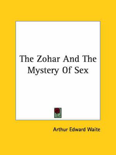 Cover image for The Zohar and the Mystery of Sex