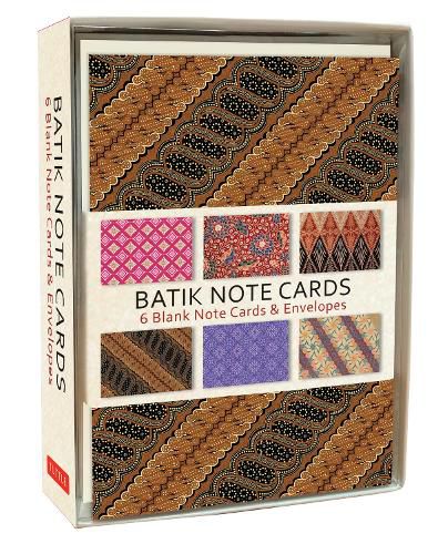 Batik Note Cards: 6 Blank Note Cards & Envelopes  (6 x 4 inch cards in a box)