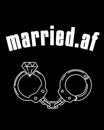 Cover image for Married.af: Council Marriage Journal - Couple Anniversary Gift For Both - Blank Paperback 8 x 10, 200 Pages