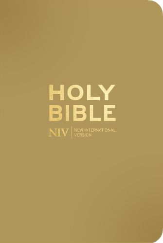 Cover image for NIV Pocket Latte Bible with Gold Zip