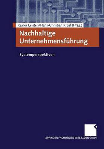 Cover image for Nachhaltige Unternehmensfuhrung: Systemperspektiven