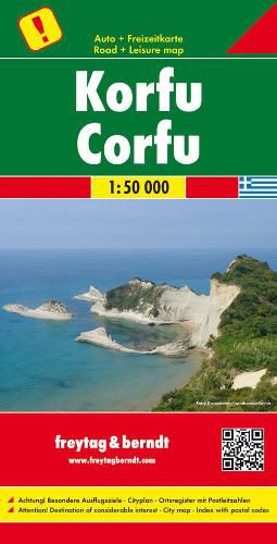 Cover image for Corfu, Special Places of Excursion Road Map 1:50 000