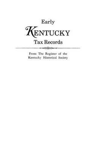 Cover image for Early Kentucky Tax Records