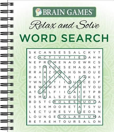 Cover image for Brain Games - Relax and Solve: Word Search (Green)