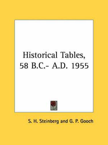 Historical Tables, 58 B.C.- A.D. 1955