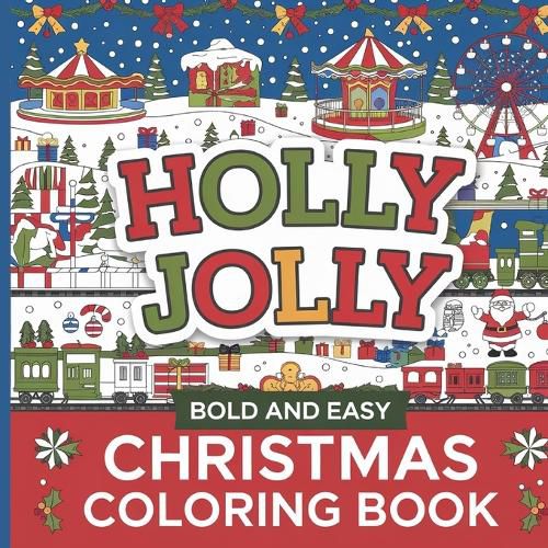 Cover image for Bold and Easy Cozy Christmas Coloring Book