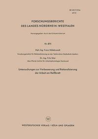 Cover image for Untersuchungen Zur Verbesserung Und Rationalisierung Der Arbeit Am Reissbrett