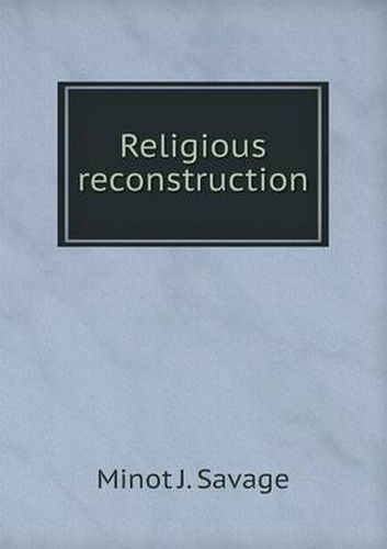 Cover image for Religious reconstruction