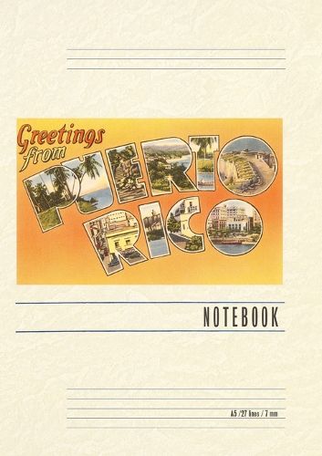 Cover image for Vintage Lined Notebook Greetings from Puerto Rico