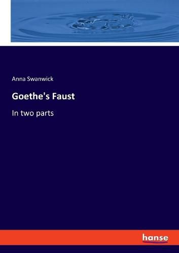 Cover image for Goethe's Faust