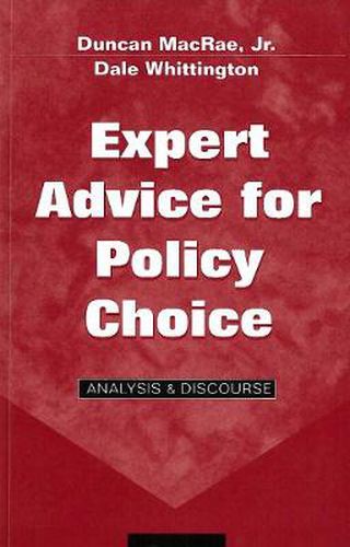 Cover image for Expert Advice for Policy Choice: Analysis and Discourse