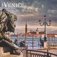 Cover image for Venice 2025 12 X 24 Inch Monthly Square Wall Calendar Plastic-Free Browntrout Travel Europe Italy Gondola