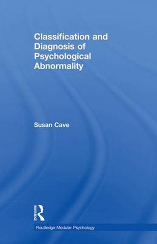 Cover image for Classification and Diagnosis of Psychological Abnormality