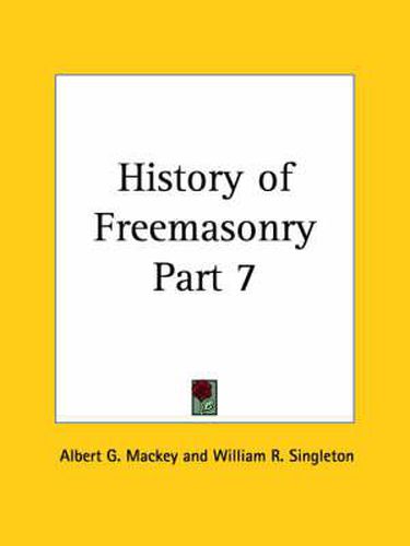 Cover image for History of Freemasonry (1898)