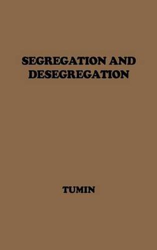 Cover image for Segregation and Desegregation: a Digest of Recent Research