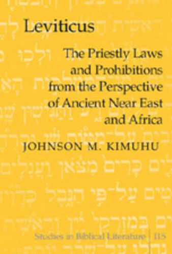 Cover image for Leviticus: The Priestly Laws and Prohibitions from the Perspective of Ancient Near East and Africa