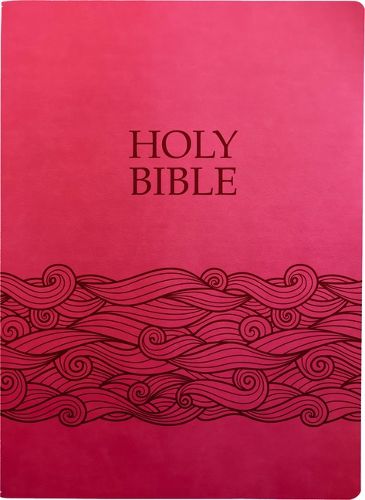 KJV Holy Bible, Wave Design, Large Print, Berry Ultrasoft