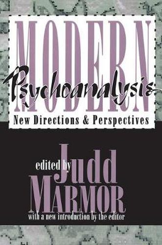 Cover image for Modern Psychoanalysis: New Directions and Perspectives