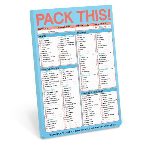 Cover image for Knock Knock Pack This (Refresh) Classic Pad (Pastel Edition)