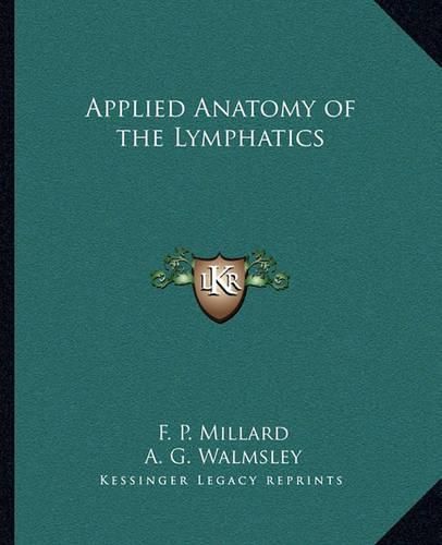 Cover image for Applied Anatomy of the Lymphatics