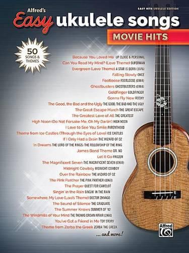 Cover image for Alfred's Easy Ukulele Songs -- Movie Hits: 50 Songs and Themes