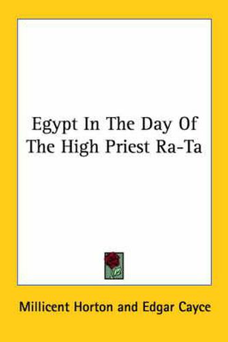 Cover image for Egypt in the Day of the High Priest Ra-Ta