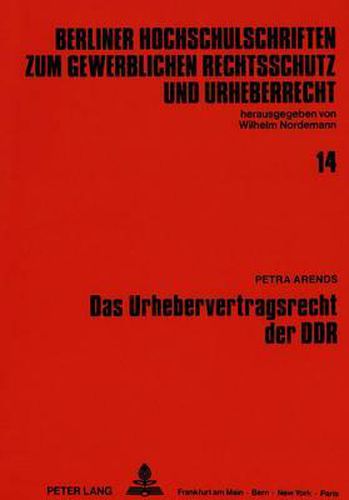 Cover image for Das Urhebervertragsrecht Der Ddr