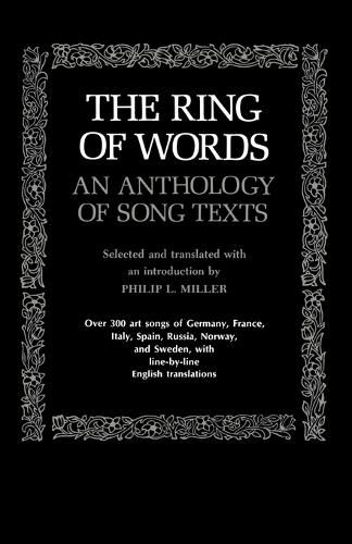 Cover image for The Ring of Words: An Anthology of Song Texts