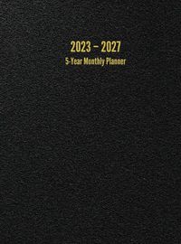 Cover image for 2023 - 2027 5-Year Monthly Planner: 60-Month Calendar (Black) - Large