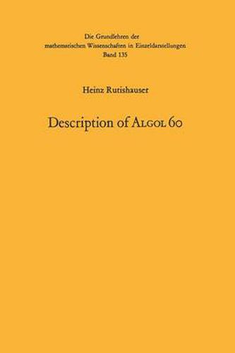 Handbook for Automatic Computation: Volume I * Part a