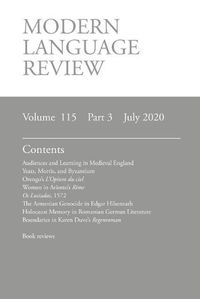 Cover image for Modern Language Review (115: 3) July 2020