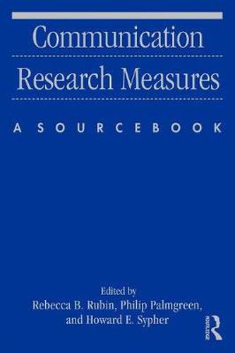 Cover image for Communication Research Measures: A Sourcebook