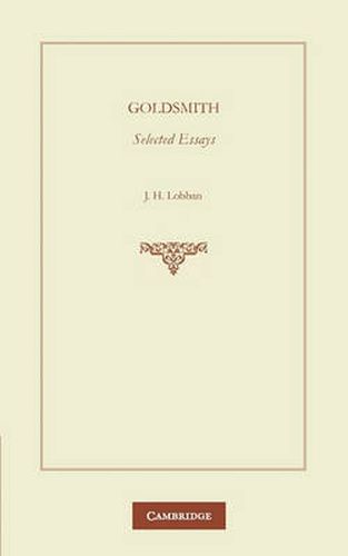 Cover image for Goldsmith: Selected Essays