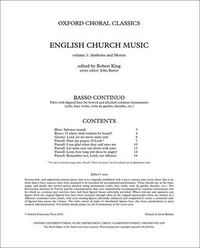 Cover image for English Church Music, Volume 1: Anthems and Motets