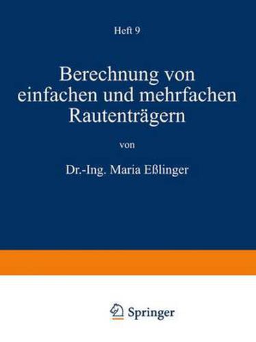 Cover image for Berechnung Von Einfachen Und Mehrfachen Rautentragern