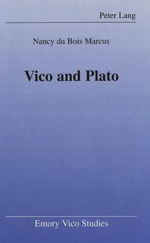 Cover image for Vico and Plato