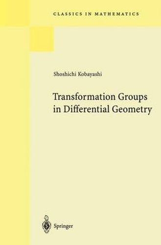 Transformation Groups in Differential Geometry