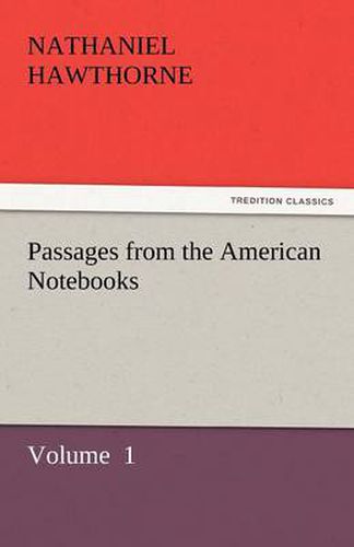 Cover image for Passages from the American Notebooks