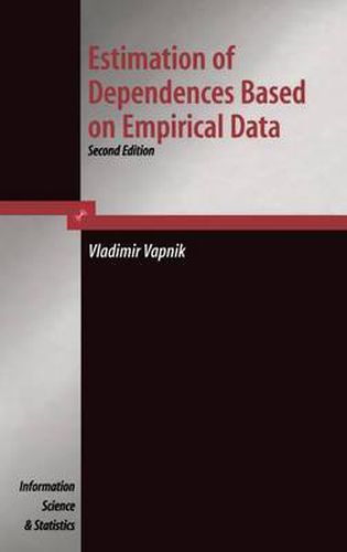 Cover image for Estimation of Dependences Based on Empirical Data