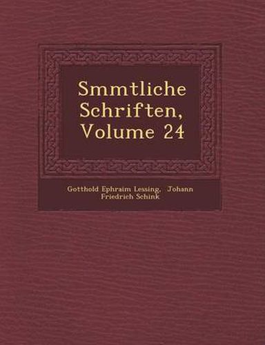 Cover image for S Mmtliche Schriften, Volume 24