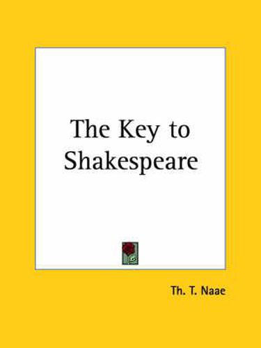 Cover image for The Key to Shakespeare (1935)