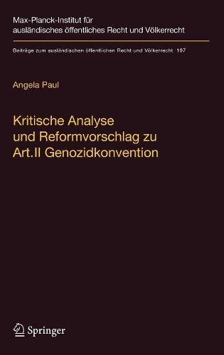 Cover image for Kritische Analyse und Reformvorschlag zu Art. II Genozidkonvention