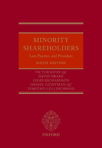 Cover image for Minority Shareholders: Law, Practice, and Procedure