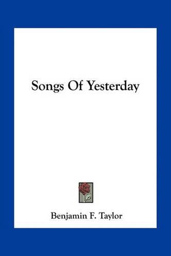 Cover image for Songs Of Yesterday