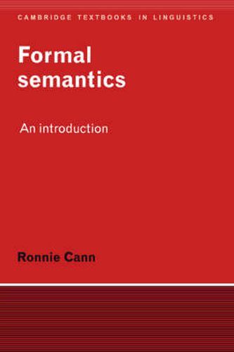 Cover image for Formal Semantics: An Introduction